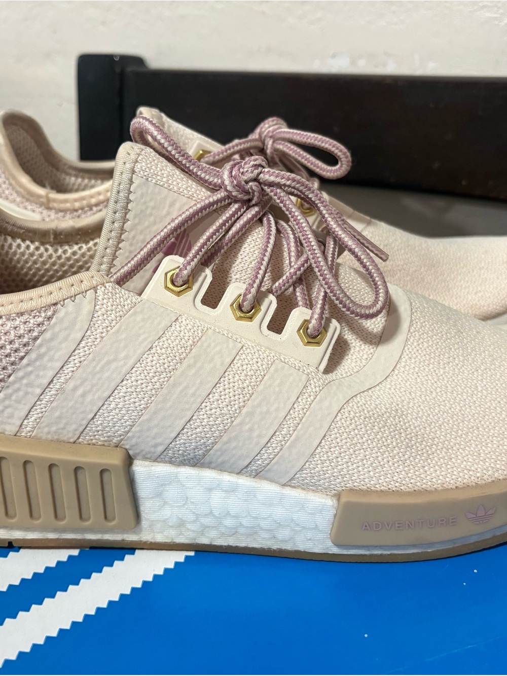 adidas NMD R1 in Blush Pink and Tan